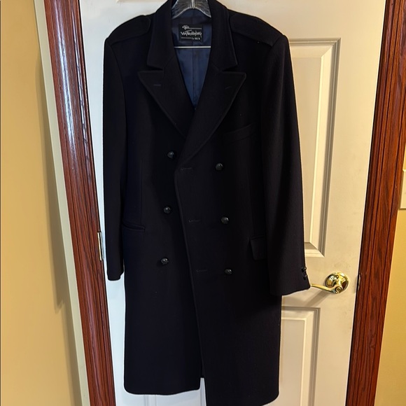 Men's Navy Double-Breasted Peacoat - Picture 1 of 1
